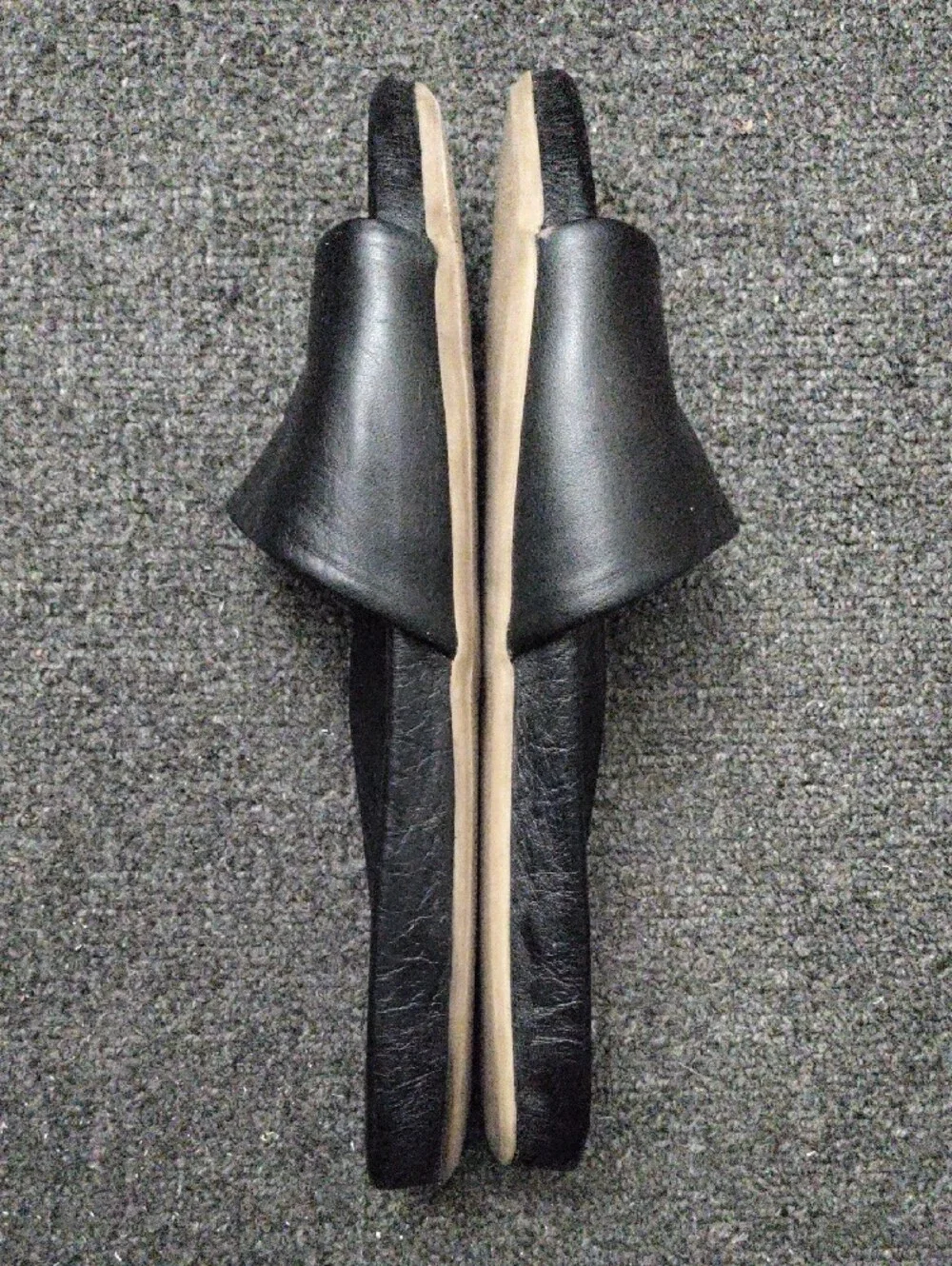 beek Black Leather Slide Sandals
